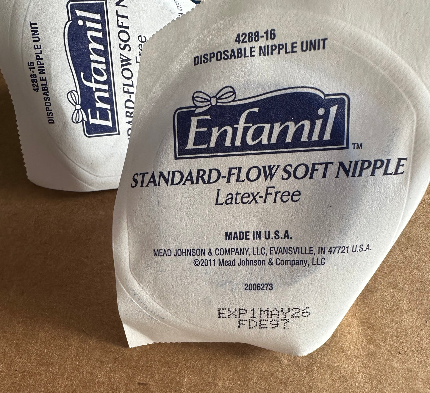 Enfamil Standard Flow Soft 4288-16 Latex Free Nipple Unit