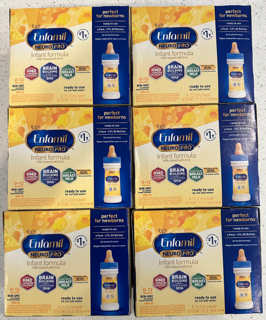 Enfamil NeuroPro Ready to Feed, Ready to Use Infant Formula Bottles with Iron - 36 pack
